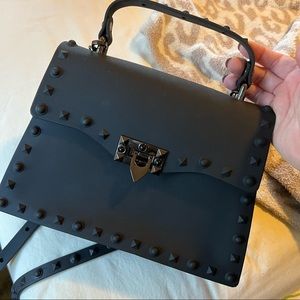 DASTI Brand Female Studded Handbag
Crossbody Jelly Purse for Women Medium Black